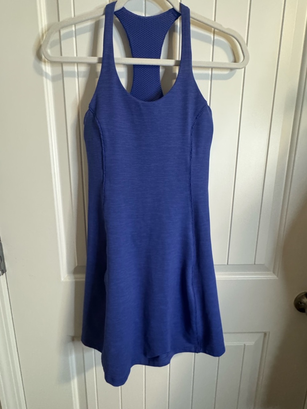Outdoor Voices Exercise Dress Blue Racerback Built-In Shorts Athletic Dress View 2